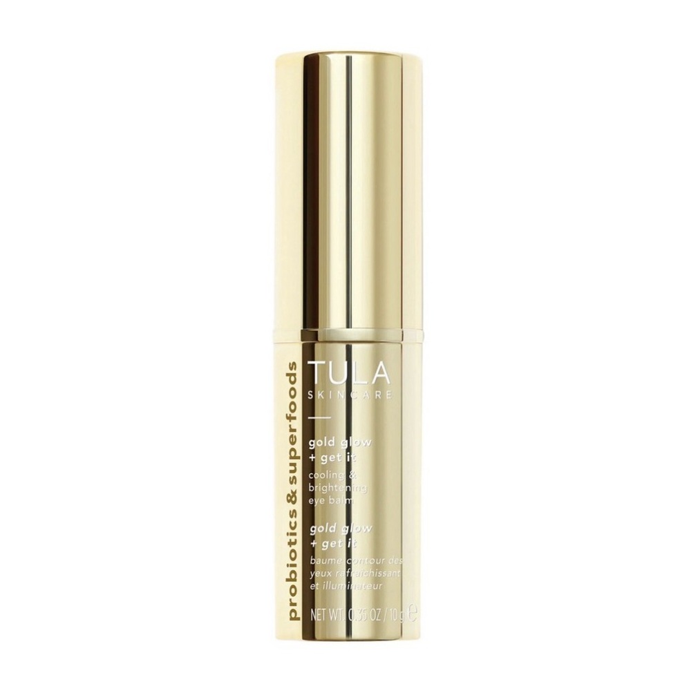 NIB Tula Skincare Gold Glow + Get It Cooling and Brightening Eye Balm